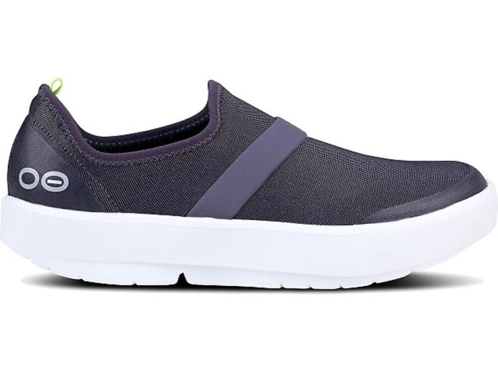OOFOS Women's OOmg Fibre Low Black Slip On Recovery Shoes Comfort Walking- Sz 41
